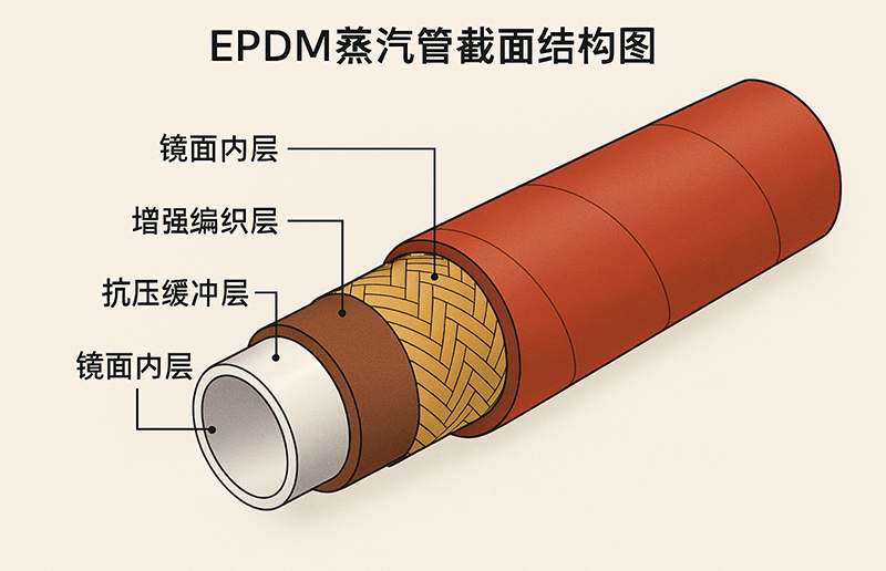 温红色EPDM进口蒸汽管 温红色EPDM进口蒸汽管