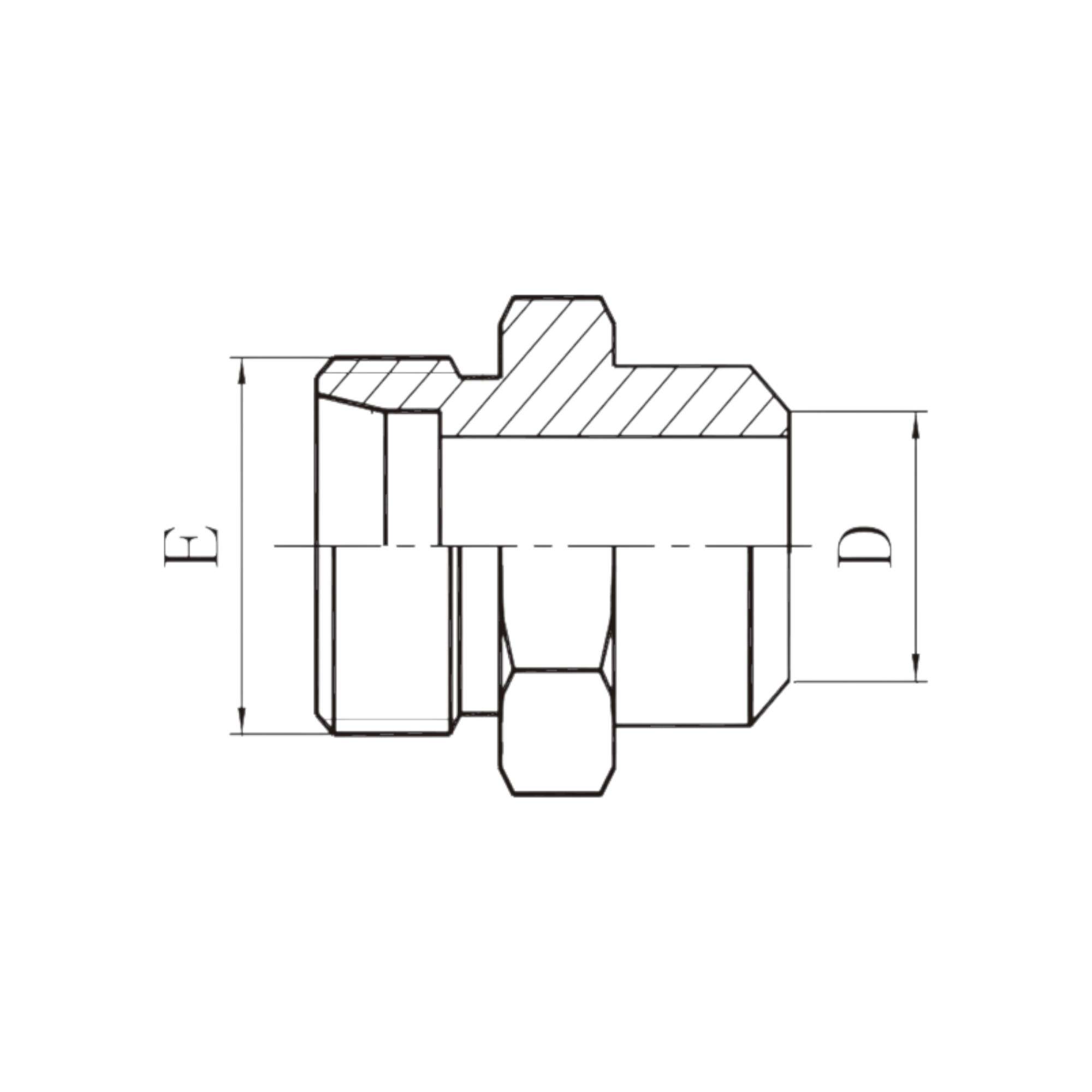 公制外螺纹24°锥/ 焊接接头 1CW-1DW