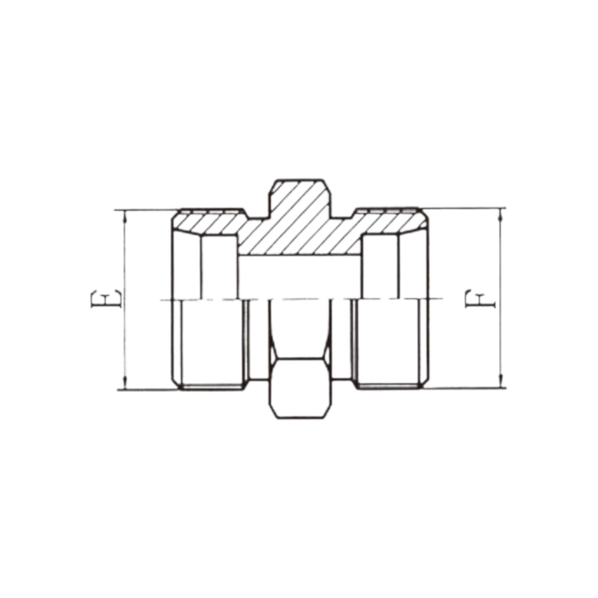 公制外螺纹24°锥直通  1C-1D