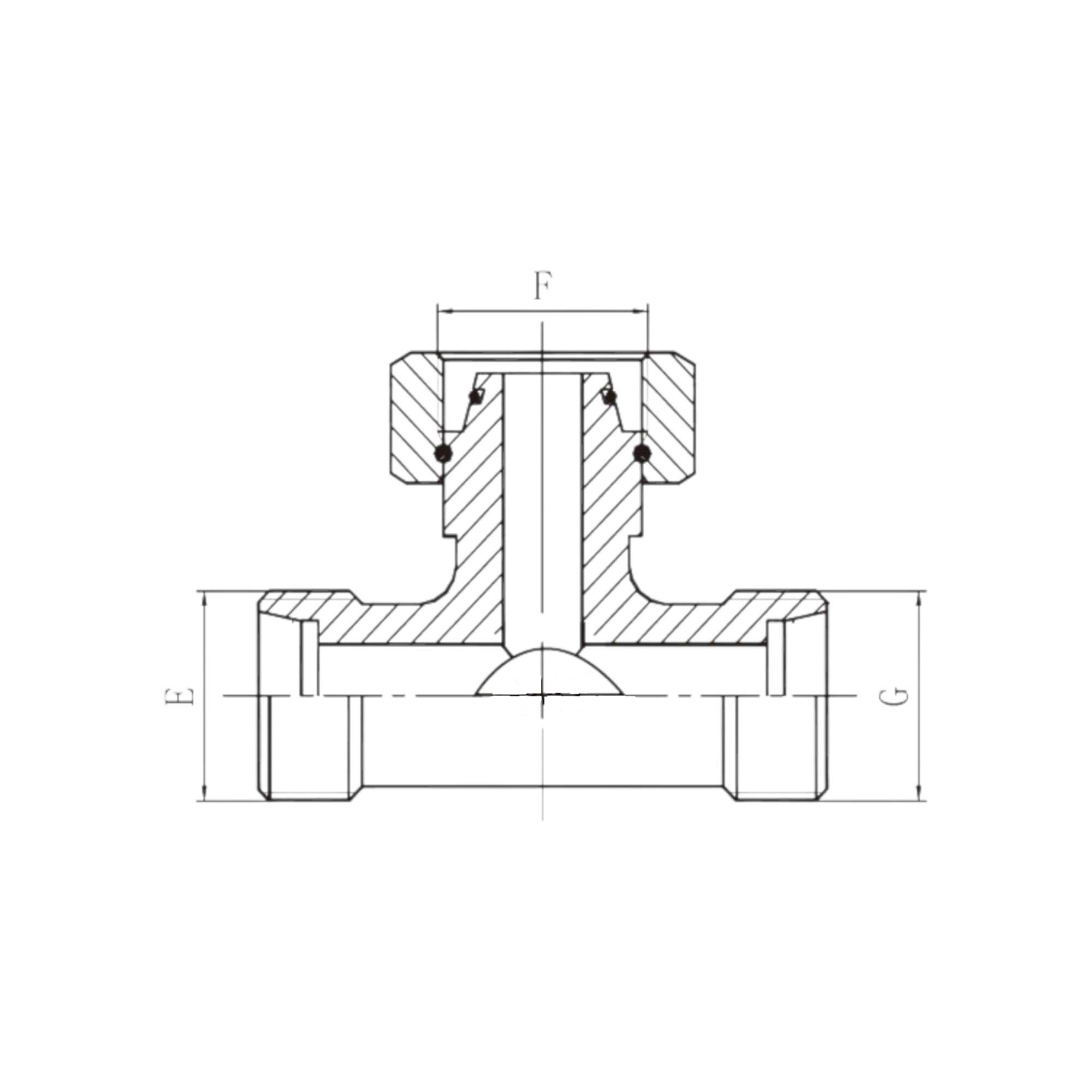 中间端内螺纹三通接头 BC-BD
