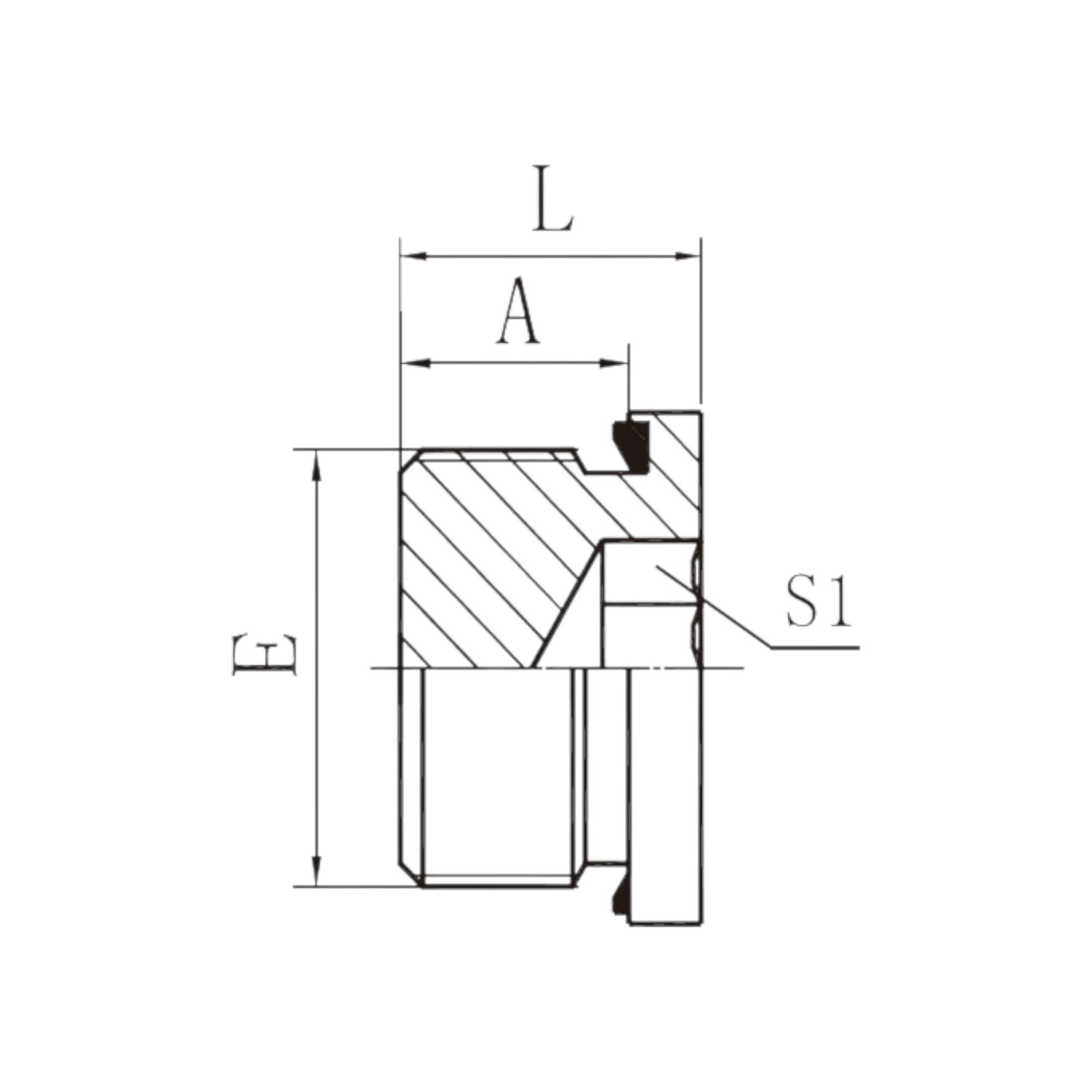 管外螺纹胶垫密封内六角堵头  4BN-WD
