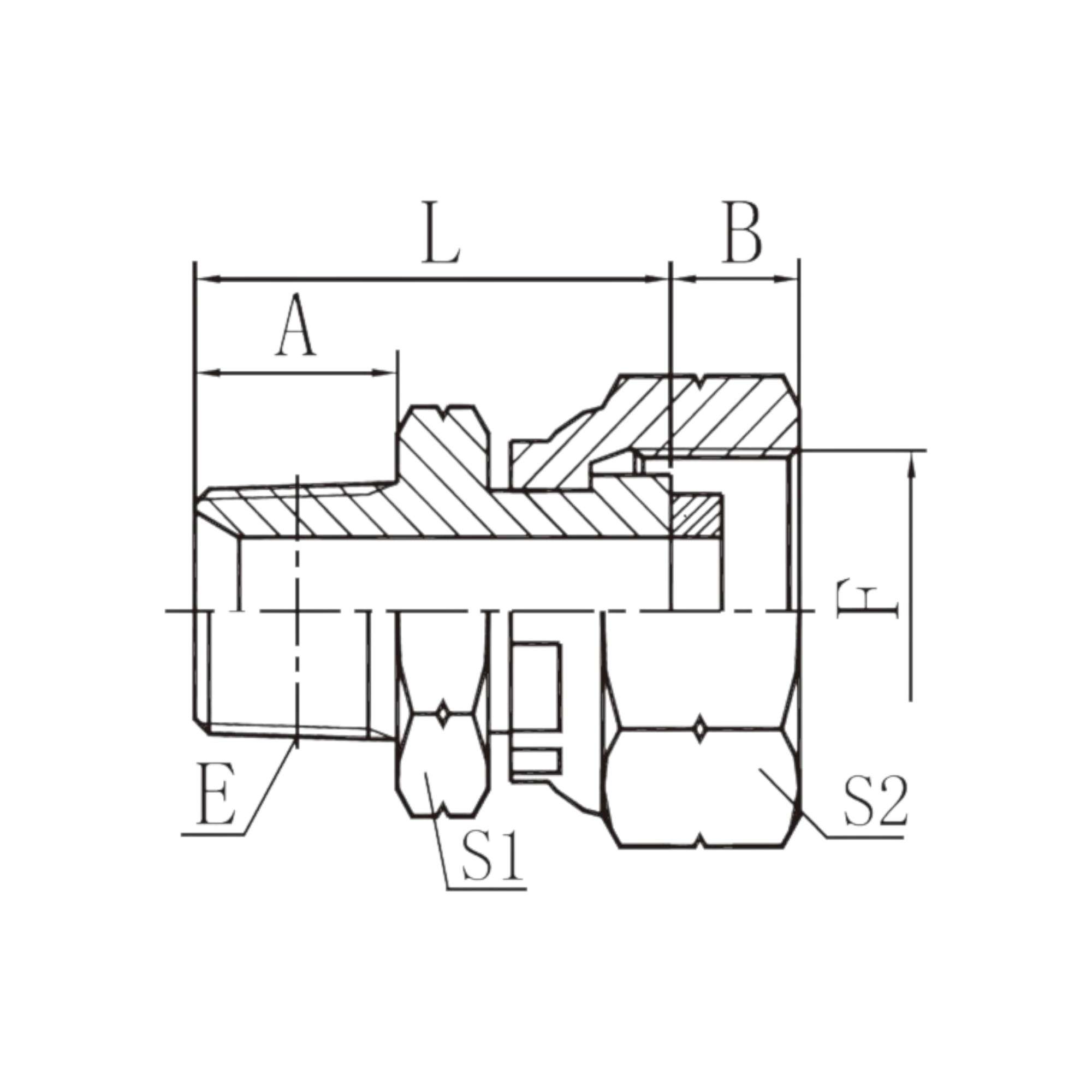 英锥管外螺纹/英管内螺纹60°外锥  2TB-SP