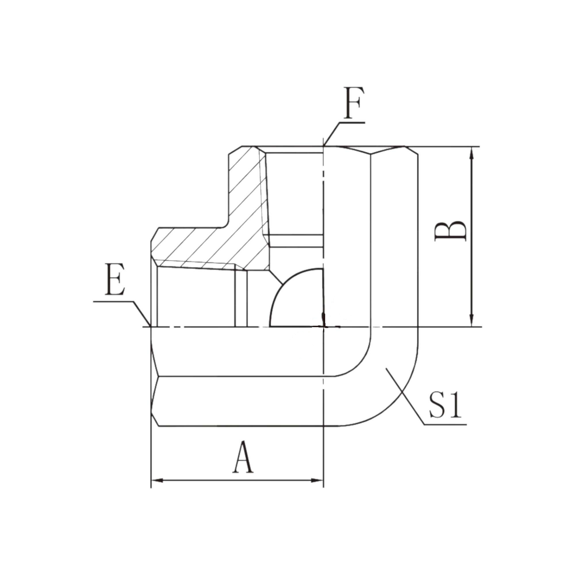 英管内螺纹 90° 弯  7B9-PK