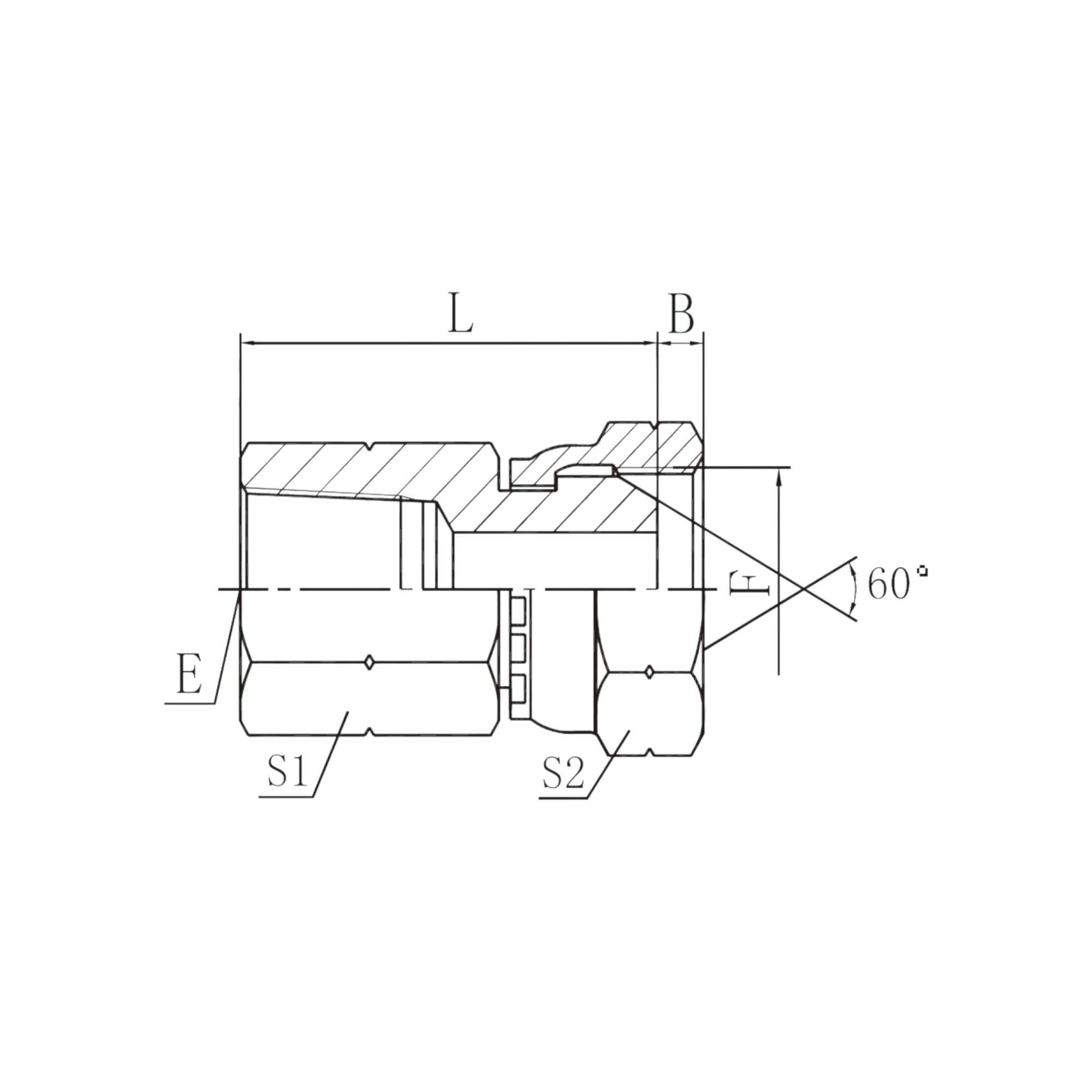 英锥管内螺纹/英管内螺纹60°外锥 7TB-S