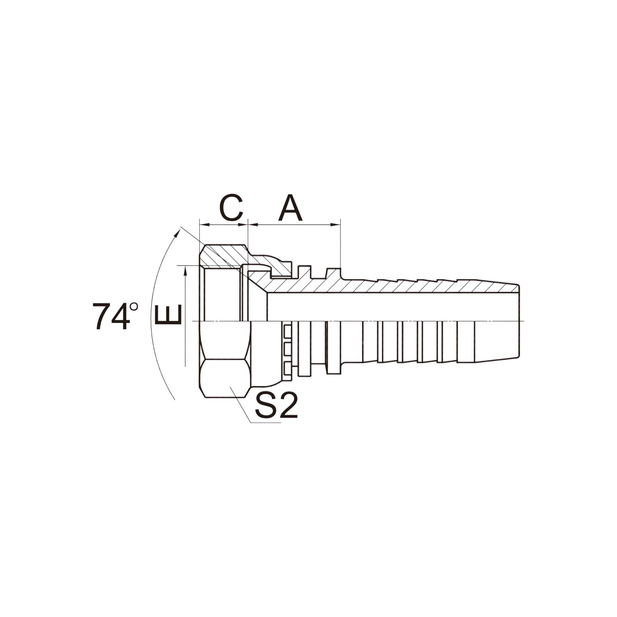 美制JIC内螺纹74°内锥面  26711-XX-XX
