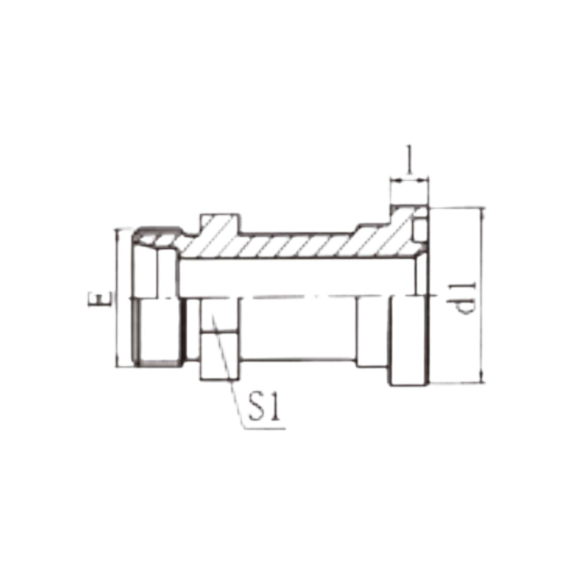 1CFL,1DFL  公制螺纹卡套式/轻系列法兰ISO6162-1