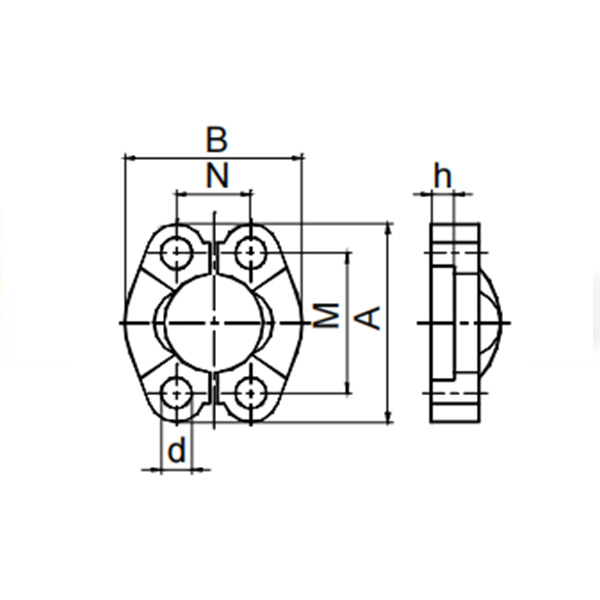 重系列整体法兰夹  FS-W