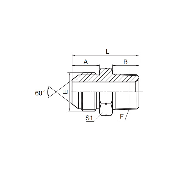 日本英管外螺纹60°外锥/英锥管外螺纹  1ST-SP