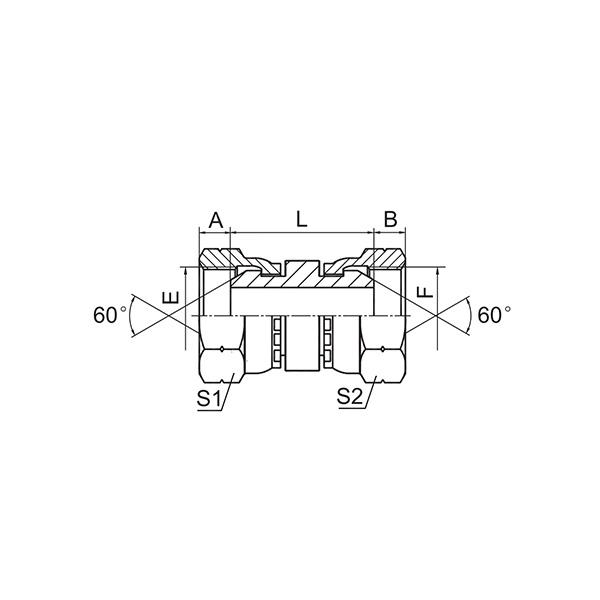英管内螺纹60°外锥  3B